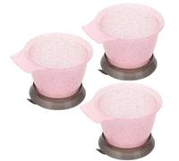Contenitori per tintura per capelli in plastica da 3, fondo antiscivolo, 500 ml, segni trasparenti per stilisti, ciotole per tintura per capelli essenziali con bilancia