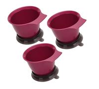Contenitori per tintura per capelli in plastica da 3, fondo antiscivolo, 500 ml, segni trasparenti per stilisti, ciotole per tintura per capelli essenziali con bilancia
