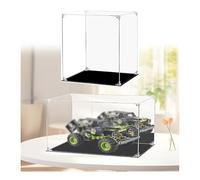 Contenitori piccoli tipo cubo scatola trasparente con protezione antipolvere richiede la rimozione della pellicola protettiva per figure di azione e statue Lego(20 x 20 cm (8") x 15 cm (6"))