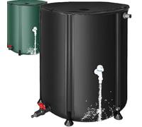Contenitori pieghevoli for l'acqua piovana,portatile di raccolta dell'acqua piovana,barili for raccogliere l'acqua piovana dalla grondaia, supporto e rubinetto, copertura superiore con rete e cerniera