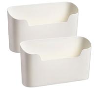 Contenitori portaoggetti a parete, 2 pezzi 9, 3x2, 8x3, 9 pollici Organizzatore per porta dell'armadio da cucina, Contenitori portaoggetti adesivi in plastica per armadio, bagno, frigorifero, scriva