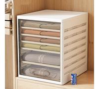 Contenitori portaoggetti impilabili in plastica con coperchio, organizer per vestiti per guardaroba, cassetto estraibile, organizzatori per armadio, contenitore per vestiti, pantaloni, camicie, cont