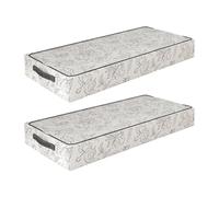 Contenitori portaoggetti sotto il letto, pieghevoli e trasparenti, design con finestra, per vestiti, coperte, trapunte e giocattoli