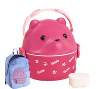 Contenitori portapranzo per bambini - Contenitore per il pranzo per il lavoro d'ufficio con design a forma di orso dagli occhiali | Contenitore per pranzo a tenuta stagna Borsa termica per pranz