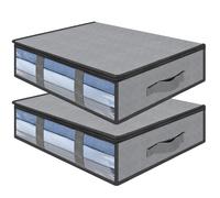 Contenitori Sottoletto 2 Pezzi Organizer Sotto letto Con Finestra di