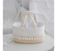 Contenitori Sottoletto Contenitore in corda ideale per l'organizzazione di armadi da cucina e camera da letto, in tessuto naturale, per giocattoli e articoli per la casa (Beige, 36x23x17.5cm)