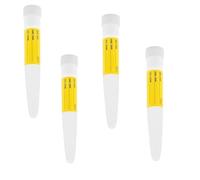Contenitori Sterili per Urine, 4 Pezzi, 10 ml con Tappo Ermetico a Vite con Etichetta, Fiale Graduate con Tappo a Pressione per Test Laboratorio Analisi, Fialette 342718
