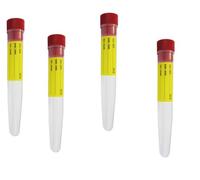 Contenitori Sterili per Urine, 4 Pezzi, 12 ml, con Tappo Ermetico a Vite con Etichetta, Fiale Graduate con Tappo a Pressione per Test Laboratorio Analisi, Fialette art 342718