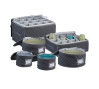 Contenitori Stoviglie Piatti Scatole Portapiatti Box Porta Bicchieri Vino Set 6
