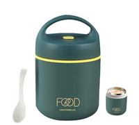 Contenitori termici impilabili, Barattoli termici per alimenti, Barattolo per alimenti per bambini a doppia parete in acciaio inossidabile con isolamento sottovuoto a 2 livelli, Portapranzo riutilizza