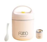 Contenitori termici impilabili, Barattoli termici per alimenti - Barattolo per alimenti termico a doppia parete con isolamento sottovuoto a 2 livelli per cibi caldi - Portapranzo riutilizzabile a prov