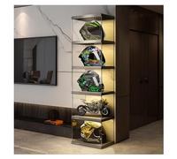 Contenitori trasparenti impilabili con coperchio magnetico, versatile vetrina per caschi, libri e cosmetici