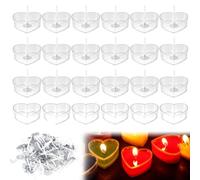 Contenitori Trasparenti Per Candele 50Pcs Vasetti Per Candele mm Con Stoppini Contenitore Per Candele Portacandele Forma Di Per Tealight Per Matrimoni Feste e Decorazioni Da Tavolo (39mm*21mm)
