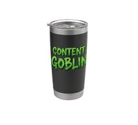 Content Goblin Scorrimento Video Pubblicazione di creatori di social media Bicchiere termico in acciaio inox doppia parete