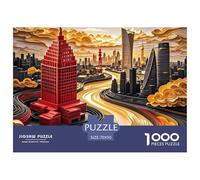 Contesto urbano Puzzle in Legno Impermeabile DIY Puzzles Da 1000 Pezzi Regali Per Adulti Impossibili Giochi Di Impegnativi