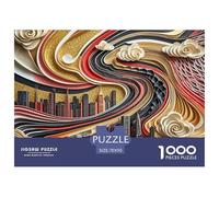 Contesto urbano Puzzle in Legno Impermeabile DIY Puzzles Da 1000 Pezzi Regali Per Adulti Sfidanti E Rompicapo Giochi Di Impegnativi