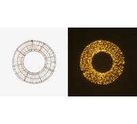 Conti Corona Natale 1200 Luci D 50 Cm Classic Warm White 8 Funzioni Adattatore