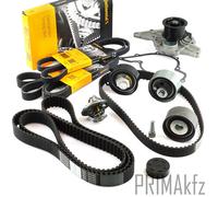 Conti Timing Belt Set + Cinghia Scanalata Ruoli Wapu Termostato per Audi 2.5 Tdi