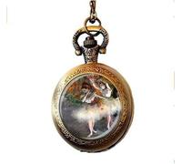 CONTIA Degas' Ballerina orologio da tasca collana ciondolo ballerina Degas' ballerina pittura arte gioielli ballerini gioielli ballerini gioielli ballerini gioielli ballerini gioielli balletto, bronzo