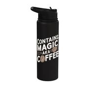 Contiene Magic Aka Coffee Stainless Steel Insulated Water Bottle