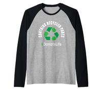 Contiene parti riciclate - Fegato di rene trapianto di organi Maglia con Maniche Raglan