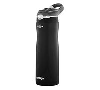 Contigo , Ashland Chill Borraccia Con Cannuccia Grande In Acciaio Inox Senza BPA Per Mantenere Le Unisex Adult, Matte Black, 590 ml