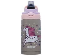 Contigo Borraccia per Bambini, Facile da Pulire, con Cannuccia, in Acciaio Inox Senza BPA, 100% a Prova di perdite, Facile da Pulire, Ideale per l'asilo Nido