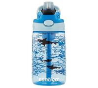 Contigo Kids Cleanable, Easy Clean Autospout Borraccia Bimbi Con Cannuccia Robusta Senza BPA 100 Tenuta Unisex Youth, Sharks, 420 ml