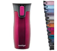 Contigo Tazza Termica West Loop Autoseal, Tazza Caffè da Viaggio in Acciaio Inossidabile, Contenitore Termico a Tenuta Stagna, con Coperchio Privo di BPA, 470ml, Rosa (Rasberry)