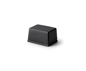 Continenta Burriero per piastrella Burro 125 g, ceramica nera, 9,5 x 7 x 6 cm