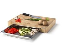 Continenta Coco 4028 Tabla CORTAR C/3 BANDEJAS, Acciaio Inossidabile, Standard, 48 x 32.5 x 6 cm