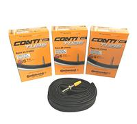 Continental Camera d'Aria per Bicicletta, 3 camere d'Aria Continental Race 28, 700 x 20-25c, 42 mm, Colore: Nero