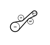 CONTITECH 6PK1217K4 Kit Cinghie Poly-V
