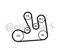 Kit cinghia trapezoidale multirighe con rullo tenditore 6PK1822 EXTRA K1