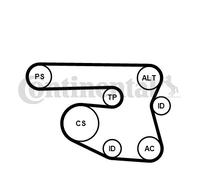 CONTINENTAL CTAM 6PK1870K1 Kit Cinghie Poly-V per BMW