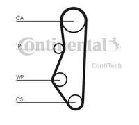 Continental Ctam CT527 Cinghia per lada 110 111 112 Kalina Samara Forma