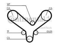Continental Ctam CT726 Cinghia Distribuzione per Audi A4 8D2 B5 8D5 B5 A6 4A C4