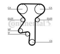 Set di cinghie di distribuzione CONTINENTAL CT871K1