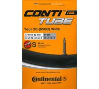Continental d'Aria Tour 26 Wide, Camera d'Aria per Bicicletta. Unisex Adulto, Nero-Nero, 47-559-> 62-559