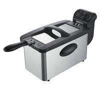 CONTINENTAL EDISON FR3IN2, 3 l, 3 l, 2000 W FRIGGITRICE, capacità 3 l, Max potenza 2000 W, 1 programmi, da 130 °C a 190 °C, Nero, Argento