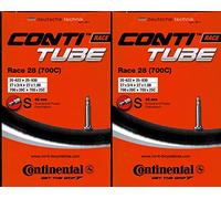 Continental Race 28 - Camera d'aria per bicicletta, 700 x 20-25c, valvola Presta, 42 mm, colore: Nero