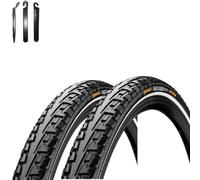 Continental Ride Tour E-25, pneumatici per bicicletta, colore: nero/Reflex 28-622 (28 x 1 5/8 x 1 1/8), con leve per pneumatici