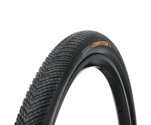 Continental Terra Competition, Pneumatico per bicicletta Tubeless per ghiaia, colore nero, sfoca la linea tra strada e ghiaia, valutato E25 EBike, 700 x 35 Razza Rapida
