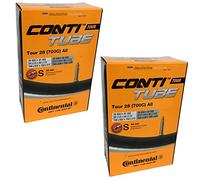 Continental Tour 28 - Camera d'aria per bicicletta, 700 x 32-47c, valvola Presta, 42 mm, (coppia), colore: nero