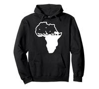 Continente africano con animali africani della savana Felpa con Cappuccio