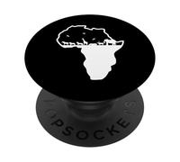 Continente africano con animali africani della savana PopSockets PopGrip Adesivo