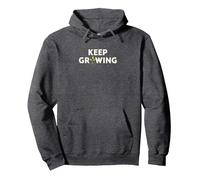 Continua a Crescere: Arte di Giardinaggio ispiratrice Felpa con Cappuccio, Unisex per Adulti, Grigio Scuro, L
