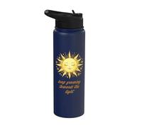 Continua a crescere verso la luce - Sole e fiori estetici Stainless Steel Insulated Water Bottle