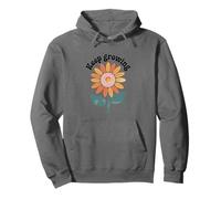 Continuare a Crescere retrò Girasole Illustrazione Felpa con Cappuccio