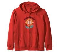 Continuare a Crescere retrò Girasole Illustrazione Felpa con Cappuccio